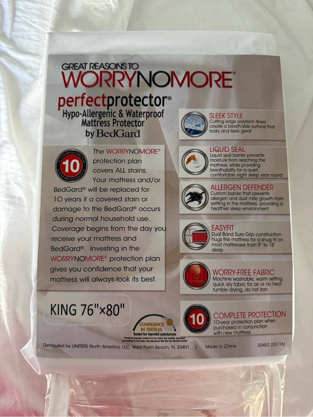 Worry No More Perfect Protector Mattress Protector by BedGard - White